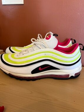 Nike Air Max 97 Volt Rush Pink Watermelon White Black Sneakers Men's Sz 13